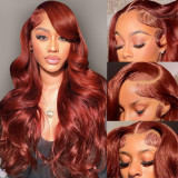 33# Body Wave 13*4 Front Lace Human Hair Wig#4-piece real human hair wig
