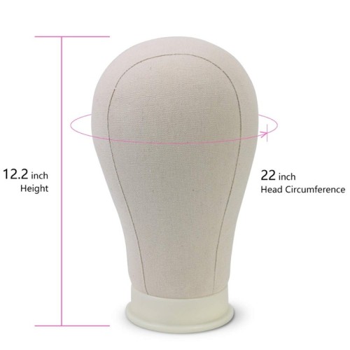 Model head wig stand, canvas head mannequin, can be pinned, covered with fabric, mannequin head for styling and placement of wigs, styling mold head