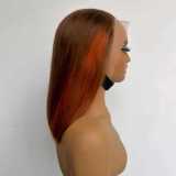 Real Human Hair Straight Bob Wig 13x4 Lace Front European and American Style