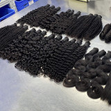 European and American cross-border wigs, loose human hair strands, bulk human hair, real human hair strands