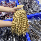 Real human hair wigs, Italian curly, multi-color hair bundles, human bulk hair, all real human hair