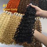 Italian curly boho braids human hair color bundles