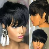 Brazilian Human hair Short Cut Wig Full density Wigs