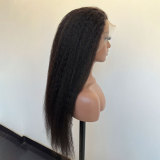 13X4 Yaki wigs Human Hair foreign trade wig front lace real human hair yaki wig cap