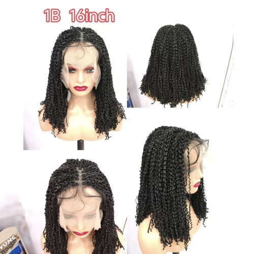 Full Lace Synthetic Braided pixel Curly Lace Braids wigs