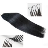 Crochet Feather Hair Extensions straight feather hair extensions made from real human hair, popular in Europe and America
