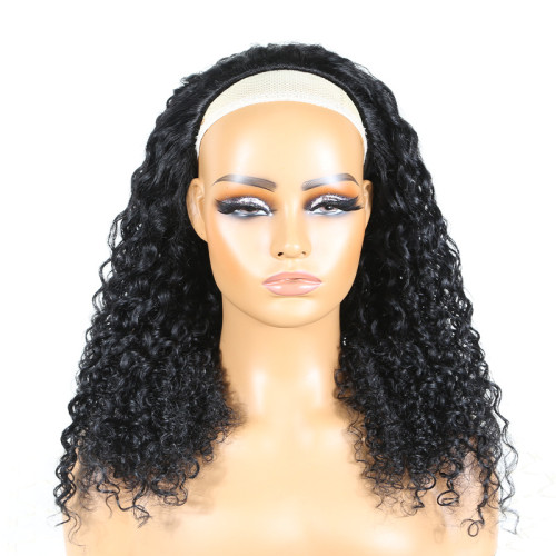 Cross-border European and American wigs, real human hair half wigs, kinky curly half wigs 3IN1 Human Hair