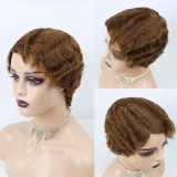 100% Human Hair Short Deep Wave wig Fashion Style