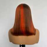 Real Human Hair Straight Bob Wig 13x4 Lace Front European and American Style