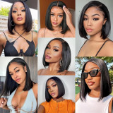 200% Density Bob Wig Human Hair 12A Black Bob Human Hair Wig
