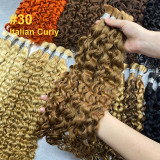 Italian curly boho braids human hair color bundles