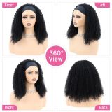 Cross-border Headband Wig Afro Kinky Curly Human Hair European and American Wig Real Human Hair
