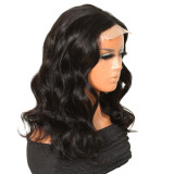 European and American wigs made of real human hair, T-part lace body bob wig, real human hair headpiece, cross-border foreign trade wholesale