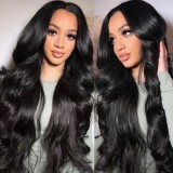 10AGlueless 13*4lace long Wig Body wave 180%Density Original