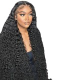 Real human hair wig 13*4 African headpiece water wave human hair wig real human hair strands