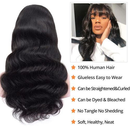 European and American wigs made of real human hair for women, machine-made bangs, wavy body wave hairpieces, foreign trade cross-border wholesale