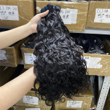 Full human hair wigs, natural wave bundles, human hair, women's foreign trade wigs