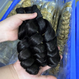 European and American cross-border dreadlock hair extensions, straight strands of real human hair, bulk human hair, full real hair wigs