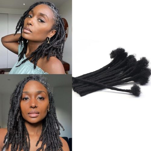 Real human hair dreadlock wig, hand-twisted African dreadlocks, human hair dreadlocks 0.6cm