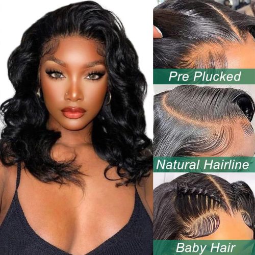 Wig made of real human hair with 13x4 lace front, curly BOB style, women's wig, wholesale for foreign trade, cross-border, celebrity style