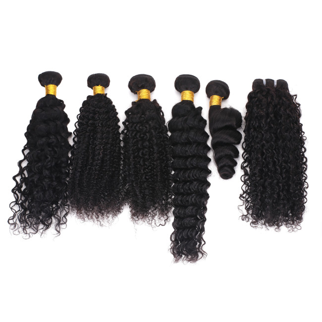 Human hair smooth hair extensions, natural color wigs, human hair bundles, curly human hair extensions