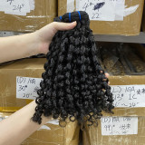 Customized hair extensions pixie curly bundles human hair real human hair wigs for women with long curly hair cross-border