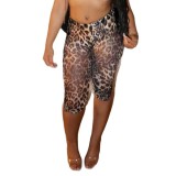 FC1323 European and American style sexy slim-fit leopard print shorts