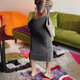 FC1218 European and American fashion trendy hot girl strapless backless dress in black, khaki, blue, chiffon, and other colors