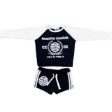 1346 Lettering Print Tracksuit Letter Print Casual Sports Suit
