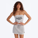 FC1502 European and American cross-border letter print tube top and sexy sports skirt set