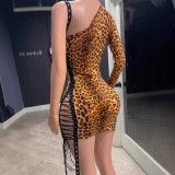 1330 Tie-Detail Bodycon Bandage Dress with tie design, slim fit, sexy and figure-hugging