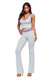 Cross-border European and American spring/summer new fashion sports camisole bra with printed lettering and skirt-pants two-piece set