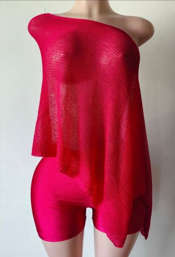 Y300878 Irregular Design Cape Shawl for Women, Loose and Casual Thin Sweater Set for Spring and Summer