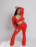 Cross-border European and American spring fashion casual sports sleeveless vest zip-up jacket slim-fit long three-piece set for women