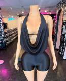 Y300888 Spring/Summer New International Bestseller Women's Sexy Halter Neck Strap Backless Outfit