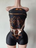 Y300337 European and American cross-border fashion women's printed sexy outfit