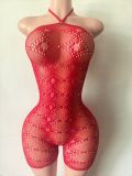 Y32 European and American cross-border fashion women's sexy mesh jumpsuit shorts