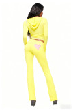Cross-border European autumn cute cartoon print hooded zip-up jacket and low-waist long pants sports casual suit