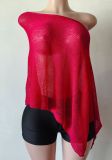 Y300878 Irregular Design Cape Shawl for Women, Loose and Casual Thin Sweater Set for Spring and Summer