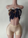 Y300337 European and American cross-border fashion women's printed sexy outfit