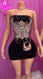 Y30 European and American cross-border fashion women's sexy strapless mini dress