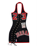 FC1498 European and American cross-border street style sexy strap halter neck hollowed-out bodycon dress
