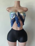 Y300337 European and American cross-border fashion women's printed sexy outfit