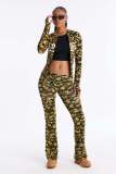 Cross-border European and American new fashion sports slim-fit printed letter long-sleeve jacket and tight-fitting pants women's outfit