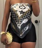 Y300337 European and American cross-border fashion women's printed sexy outfit