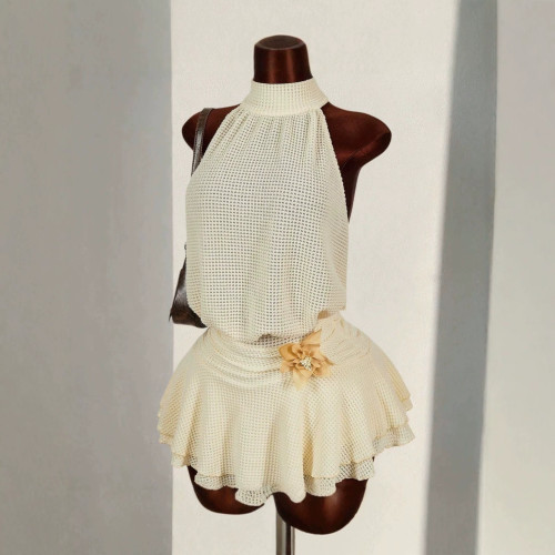 Cross-border European and American summer new foreign trade sexy solid color sleeveless halter neck tie-back waist-cinching tiered dress