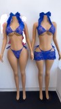 Y20 European and American cross-border fashion women's sexy lace three-piece set
