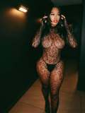 Y300865 Leopard Print High Neck Backless Bodysuit Sexy Hollow Out Mesh Lingerie