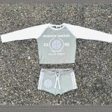 1346 Lettering Print Tracksuit Letter Print Casual Sports Suit