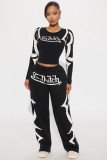 1427Fashion Print Pants Set, new autumn and winter fashion two-piece pants set